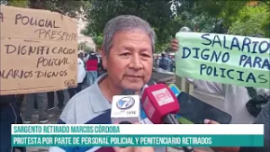 SALTA - Protesta por parte del personal policial y de penitenciarios retirados #canal7salta