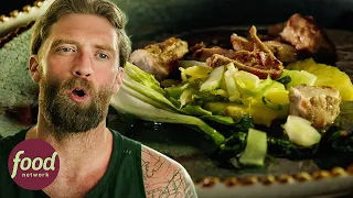 Chefs Battle Mystery Baskets In The Jungle Rain | Chopped: Castaways