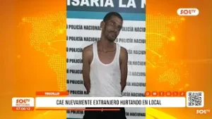 Trujillo: detienen a extranjero tras robar cerámica en parque