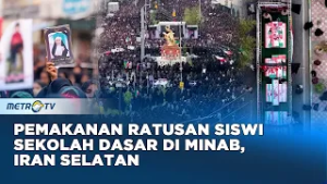 Pemakanan Ratusan Siswi Akibat Serangan Israel di Minab, Iran selatan