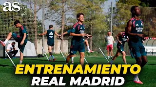 ENTRENAMIENTO del REAL MADRID hoy: vuelta de ENDRICK y RÜDIGER a las órdenes de MOURINHO