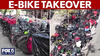 NYC block being 'taken over' by e-bikes, leaving residents concerned
