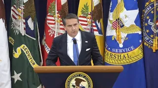 Attorney General Todd Blanche addresses Justice Department