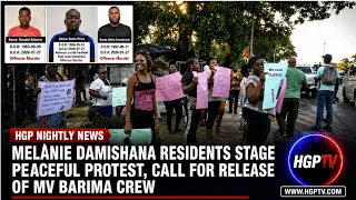 Melanie Damishana Residents Stage Peaceful Protest, Calls For Release Of M.V Barima Crew