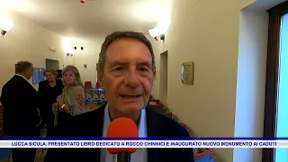 LUCCA SICULA, BOOK DEDICATED TO ROCCO CHINNICI PRESENTED AND NEW WAR MEMORIAL INAUGURATED