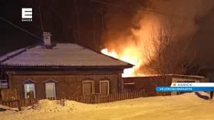 В Ачинске погиб человек при пожаре в частном доме