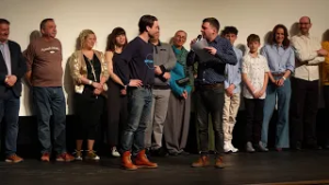 Na předpremiéru filmu Poberta přijel do Strážnice režisér i představitelé hlavních rolí