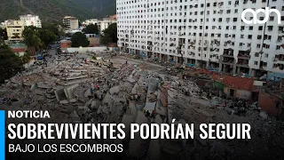 Venezolanos suplican no detener la búsqueda entre los escombros