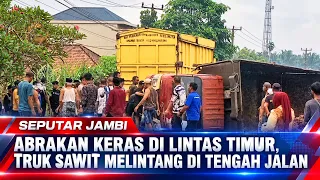 VIOLENT CRASH ON EASTERN HIGHWAY, PALM OIL TRUCK BLOCKS THE ROAD