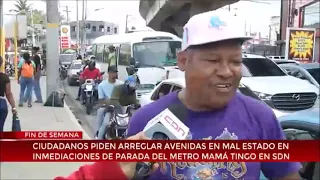 Citizens demand repairs to deteriorated avenues near the Mama Tingo metro station