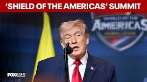 President Trump speaks at the 'Shield of the Americas' Summit