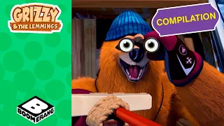 Caos assoluto in cabina! 🐻💣Compilation di amici e nemici | Grizzy e i Lemming | Boomerang Italia