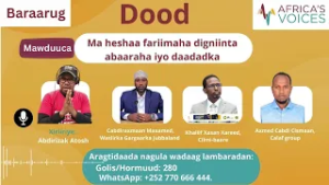 MUWAADINIINTU MA HELAAN FARIIMAHA DIGNIINTA AH EE ABAARAHA IYO DAADADKA.