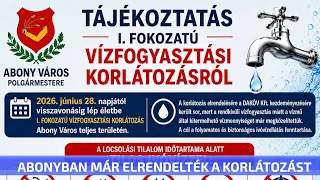 Abonyban már elrendelték a korlátozást