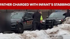 New video shows arrest of man accused of stabbing his infant son