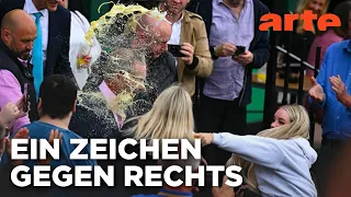 Spritziger Protest: Die Milkshake-Attacke | Mit offenen Augen | ARTE