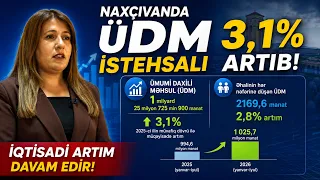 Naxçıvanda ÜDM istehsalı 3,1 faiz artıb