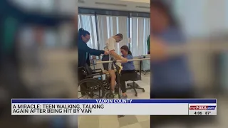 Yadkin County teen walking, talking again after being hit by van