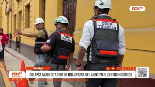 Trujillo: Adobe wall of a UNT office collapses in the historic center