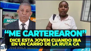 Young woman reports SHE WAS ROBBED IN A CA ROUTE CAR in Santiago