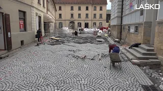 Občina Laško uspešna na javnem razpisu, dela v mestnem jedru uspešno napredujejo