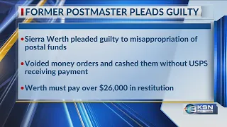 Former Kansas postmaster admits to manipulating money orders, embezzling $26,700