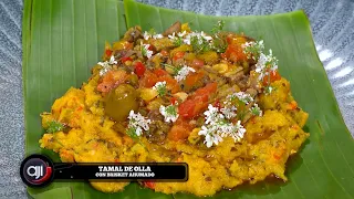 Tamal de Olla with Smoked Brisket by Chef David Barleta from EL FARO CASCO ANTIGUO | Ají
