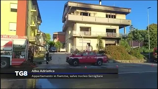 Alba Adriatica - Apartment fire, family saved