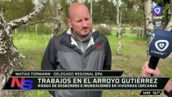 Work on Arroyo Gutiérrez due to overflowing and the risk of flooding in nearby homes