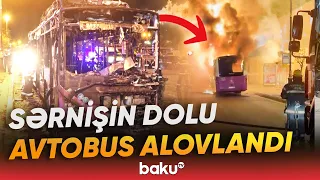 Bakıda alışan avtobus sərnişinlərə dəhşət yaşatdı | FHN hadisə yerində - Baku TV