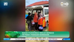 NAKES PUSKESMAS MEKAR BERBAGI 78 PAKET PANGAN RAMADAN