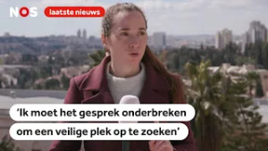 NOS-correspondent moet schuilkelder in tijdens livegesprek