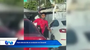 Imprudencia de un conductor en Zacamil