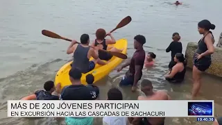 OVER 200 YOUNG PEOPLE PARTICIPATE IN EXCURSION TO SACHACURI WATERFALLS