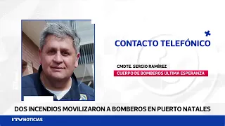 Two fires mobilize firefighters in Puerto Natales, leaving one family affected
