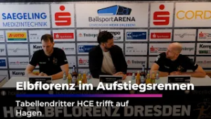HCE Dresden: PK vor Eintracht Hagen I Sachsen Fernsehen