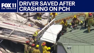 Driver saved after becoming trapped in PCH crash