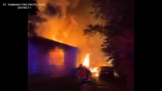 St. Tammany firefighter injured battling house fire