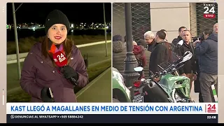 Kast llegó a Magallanes en medio de tensión con Argentina