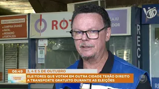 Eleitores que votam em outra cidade terão direito a transporte gratuito durante as eleições