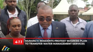 Muranga residents protest WASREB's  plan to transfer water management services