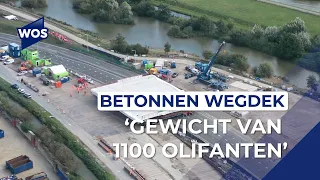 Concrete road deck placed on Wippolderlaan