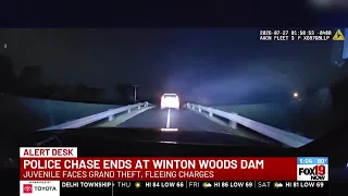 Police chase ends at Winton Woods dam