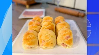 How to make fluffy homemade ham rolls