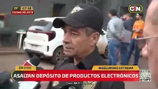 Asaltan depósito de electrónicos en Ciudad del Este