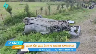 Qaxda ağır qəza: Ölən və xəsarət alanlar var