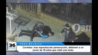 Córdoba: tras espectacular persecución, detienen a un joven de 16 años que robó una moto