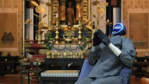 AI robot monk offers spiritual advice in Japan