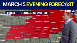 Dallas weather: March 6 evening forecast