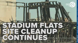 Cleanup continues after fire at Stadium Flats construction site in South Bend